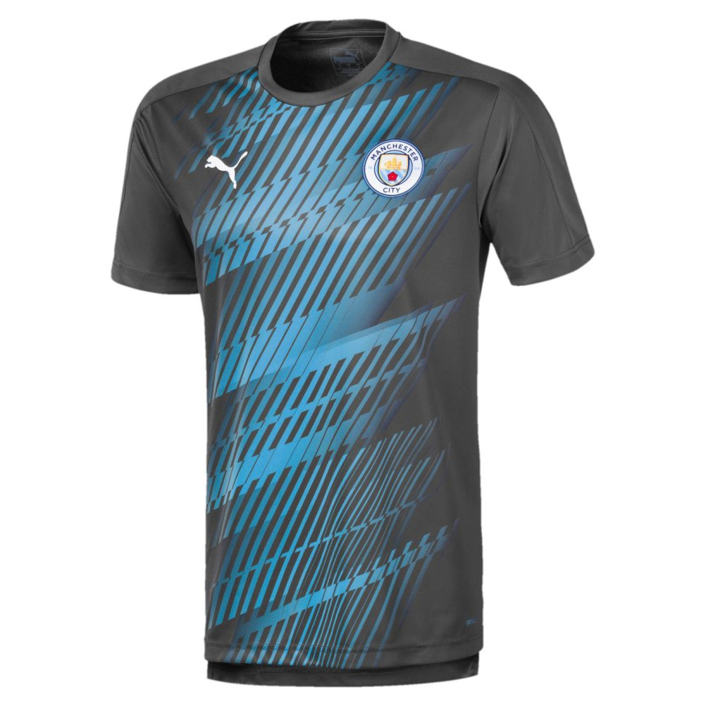 PUMA Manchester City Stadium Trainingsshirt 2020 Donkergrijs Blauw