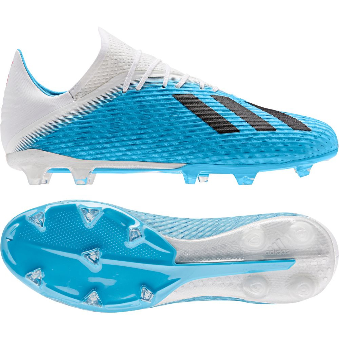 adidas X 19.2 Gras Voetbalschoenen (FG) Blauw Zwart