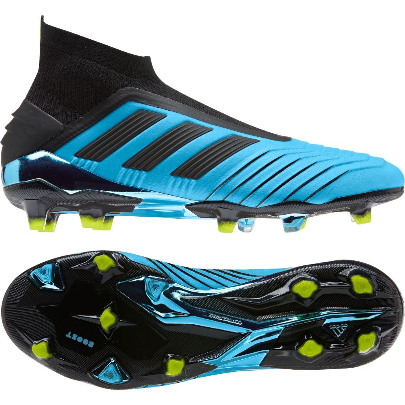 Mechanisch Samuel Speel adidas PREDATOR 19+ Gras Voetbalschoenen (FG) Blauw Zwart