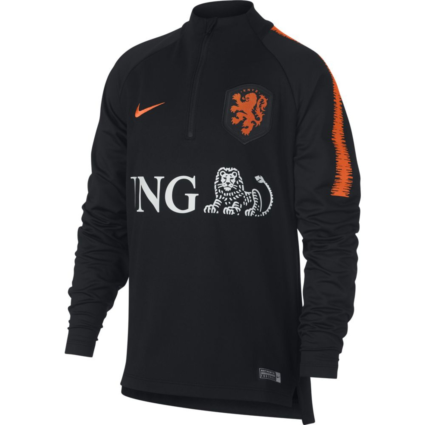 Nike Nederland Dry Squad Drill Trainingstrui 2018-2020 Kids Black Safety Orange
