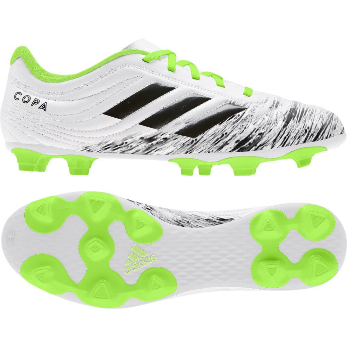 adidas COPA 20.4 Gras Voetbalschoenen (FG) Wit Grijs Groen