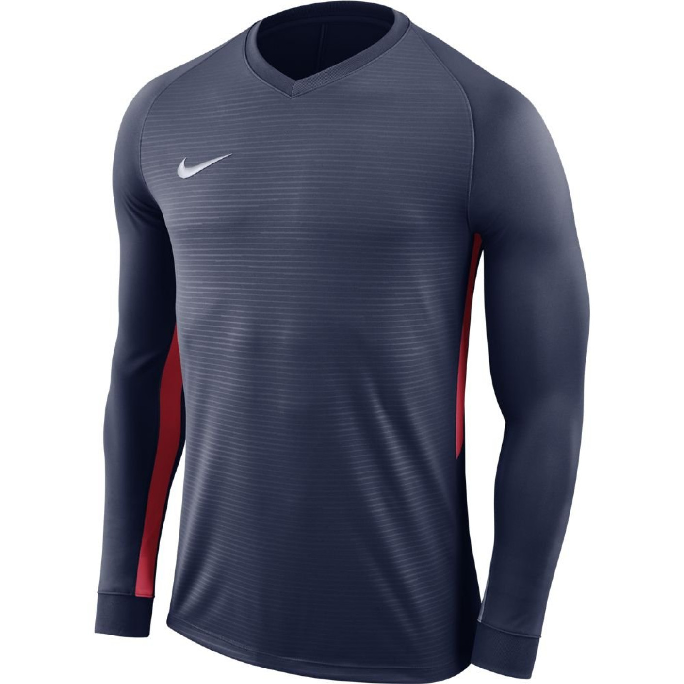 Nike Tiempo Premier Voetbalshirt Lange Mouwen Donkerblauw Rood