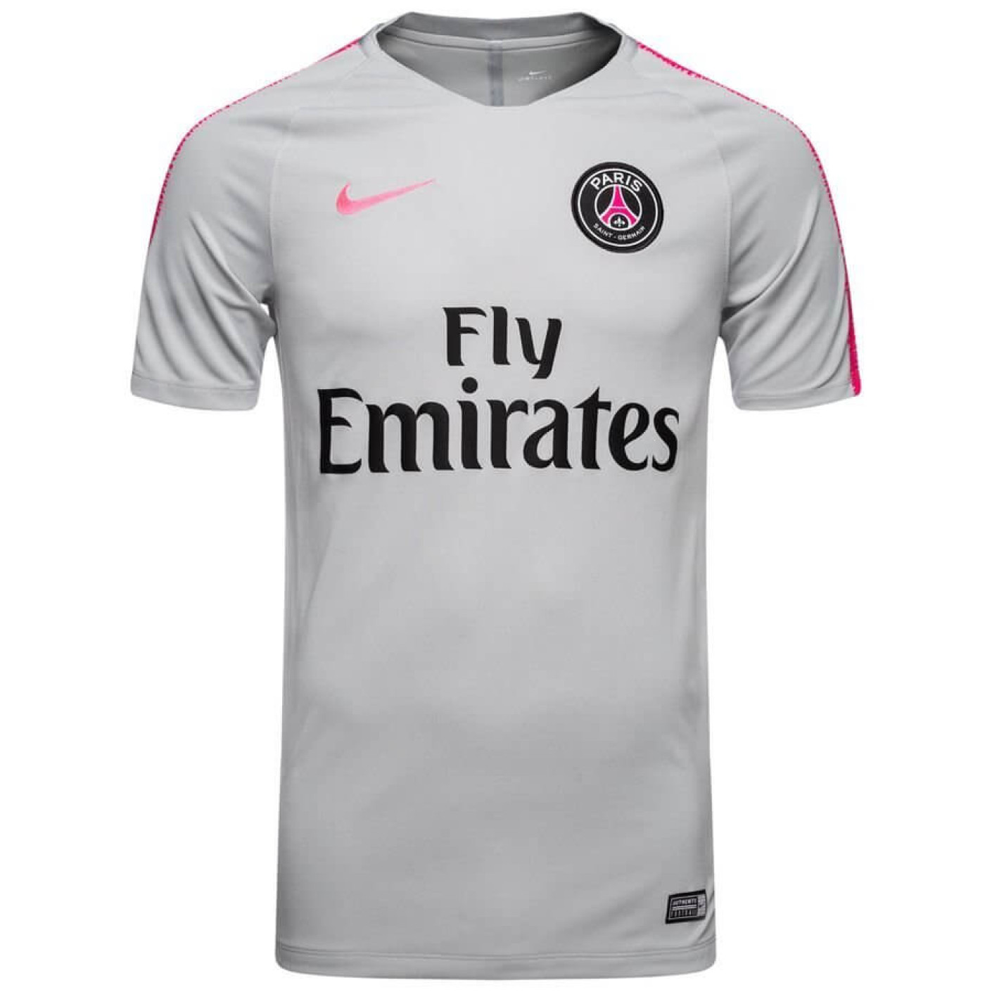 Nike Paris Saint Germain Squad Trainingsshirt 2018-2019 Wolf Grey Hyper Pink