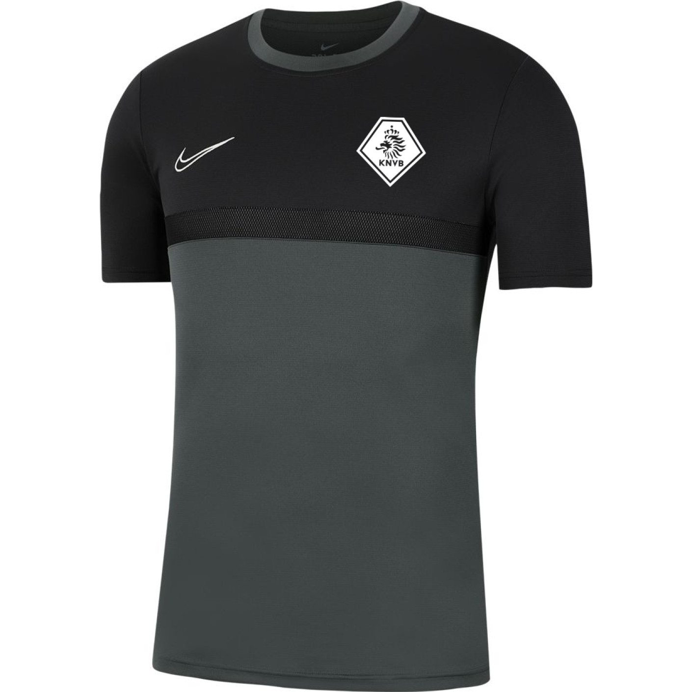 Nike KNVB Academy Pro Trainingsshirt Antraciet Zwart
