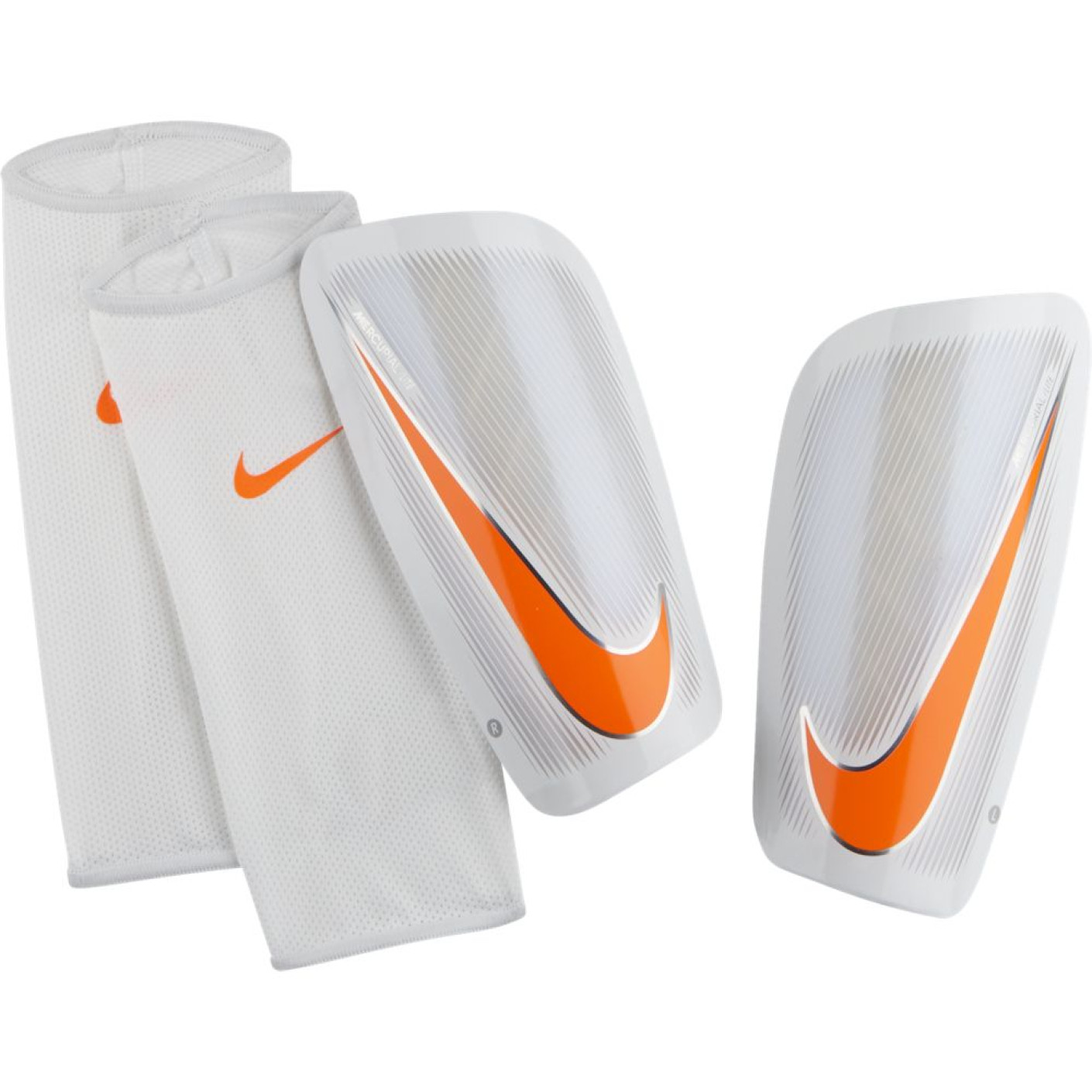Nike Mercurial Lite Scheenbeschermers White White Total Orange