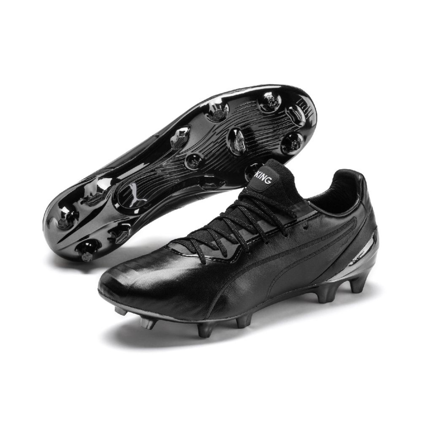 PUMA KING Platinum Gras / Kunstgras Voetbalschoenen (MG) Zwart Wit
