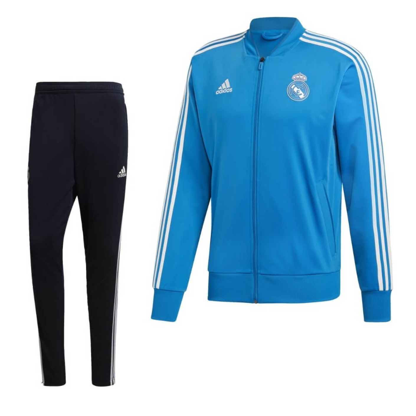adidas Real Madrid Trainingspak 2018-2019 Blauw Wit