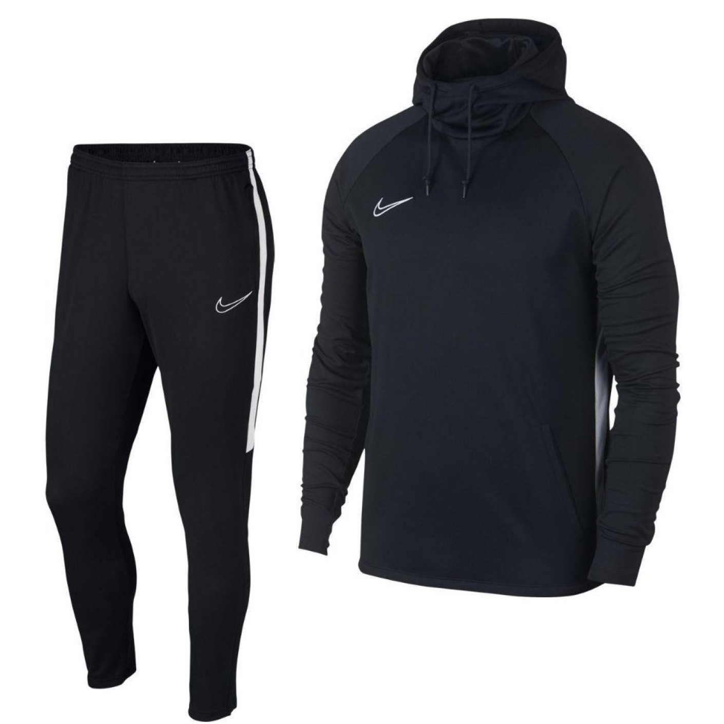 Nike Academy Hoodie Trainingspak Zwart Wit