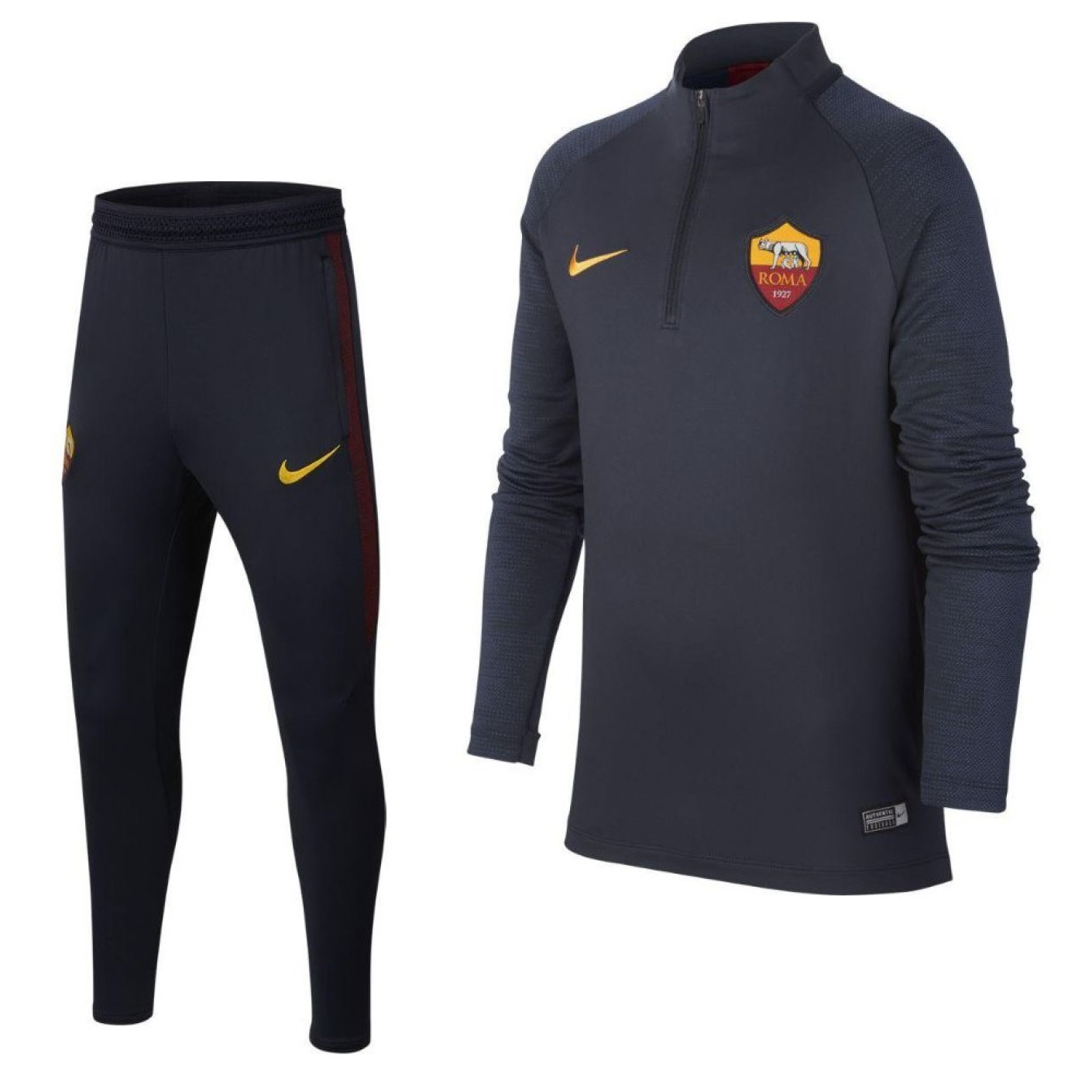 Nike AS Roma Strike Drill Trainingspak 2019-2020 Kids Donkerblauw Rood