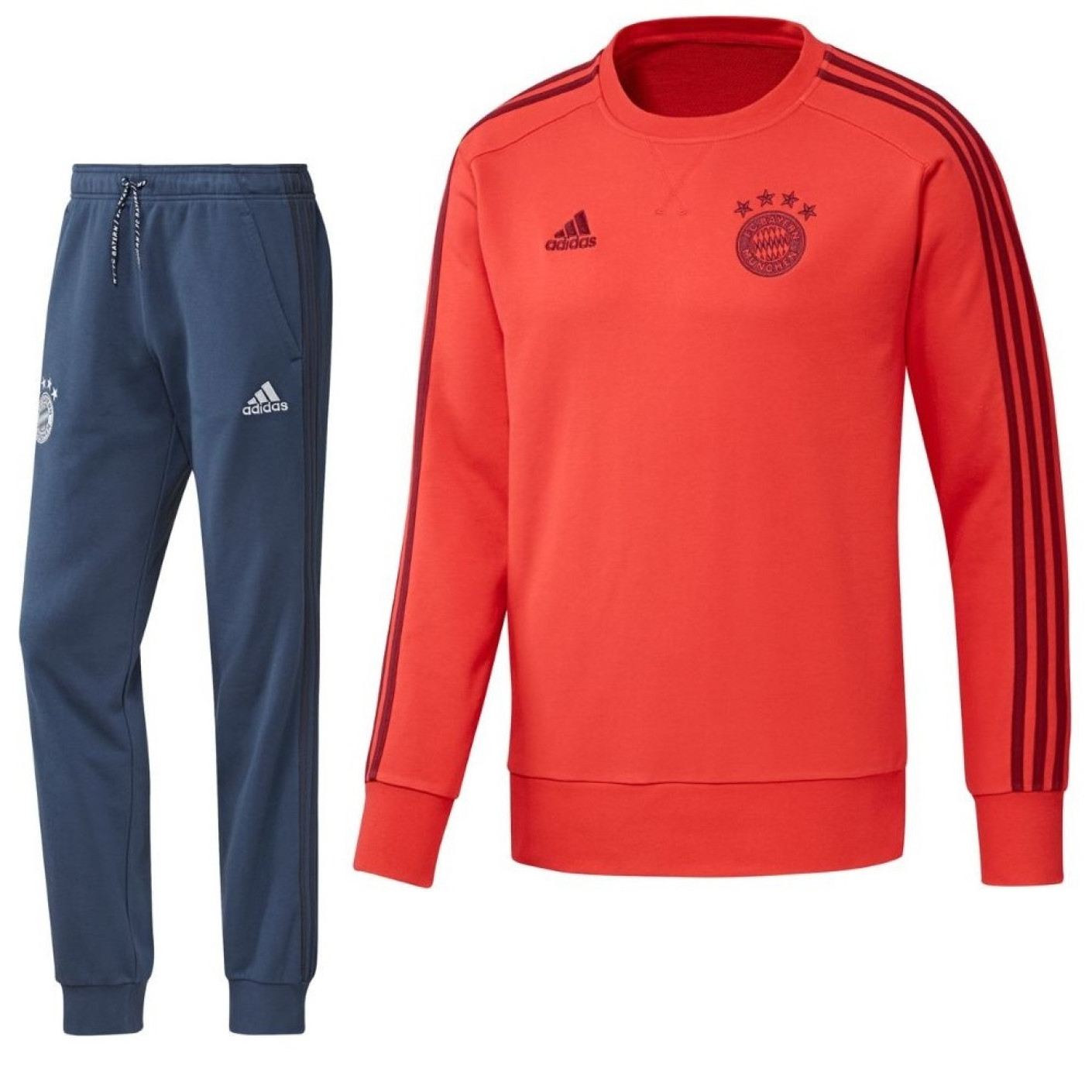 adidas Bayern Munchen Sweat Trainingspak 2019-2020 Rood Blauw