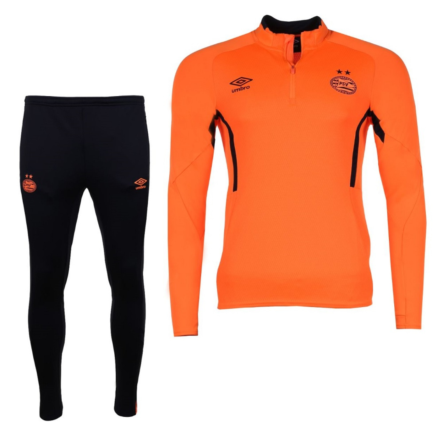 UMBRO PSV Half Zip Trainingspak 2019-2020 Oranje Zwart