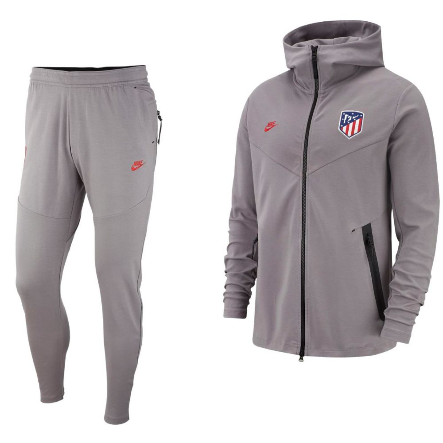 Nike Atletico Madrid Tech Fleece Pack Trainingspak 2019-2020 Grijs Zwart