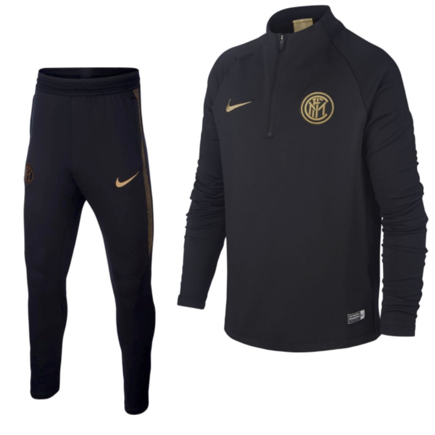 Nike Inter Milan Trainingspak 2019-2020 Kids Zwart Goud
