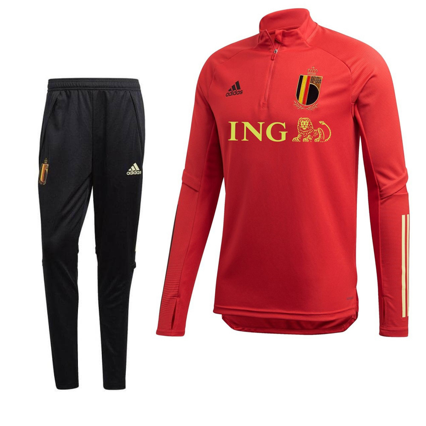 adidas Belgie Top Trainingspak 2020-2021 Rood Zwart
