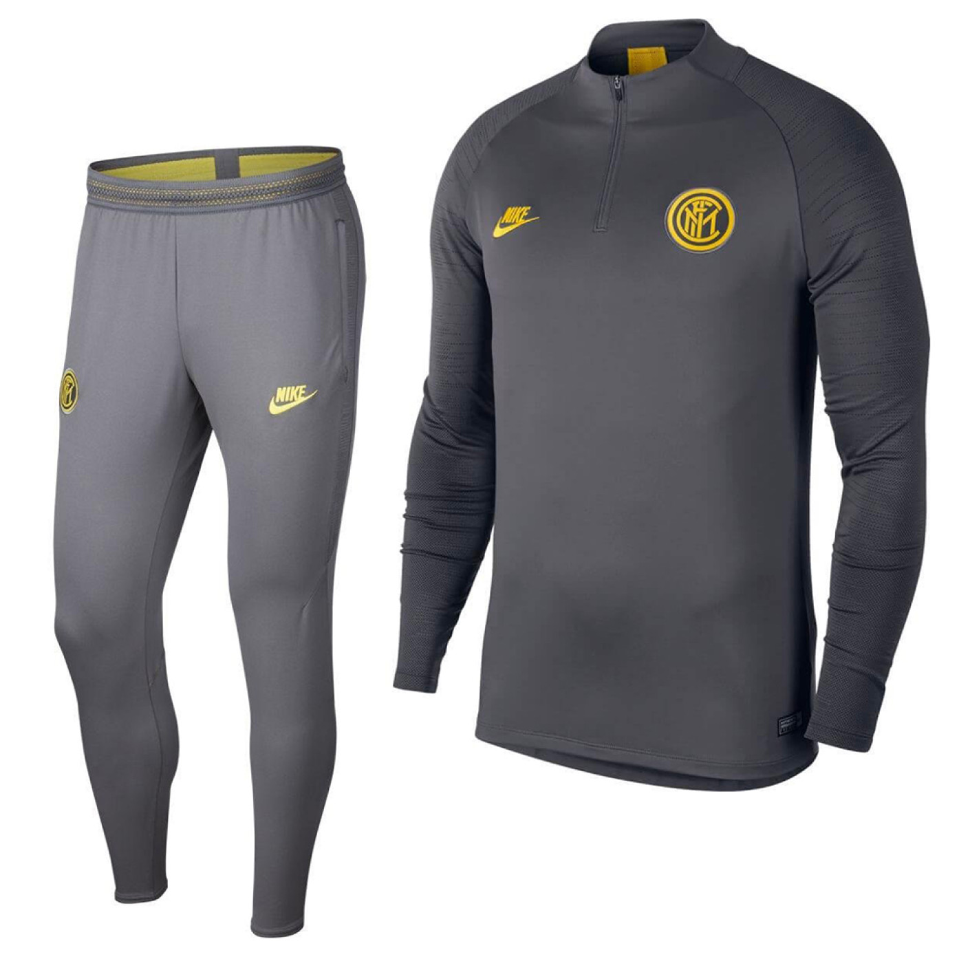 Nike Inter Milan Strike Trainingspak 2019-2020 Grijs Geel