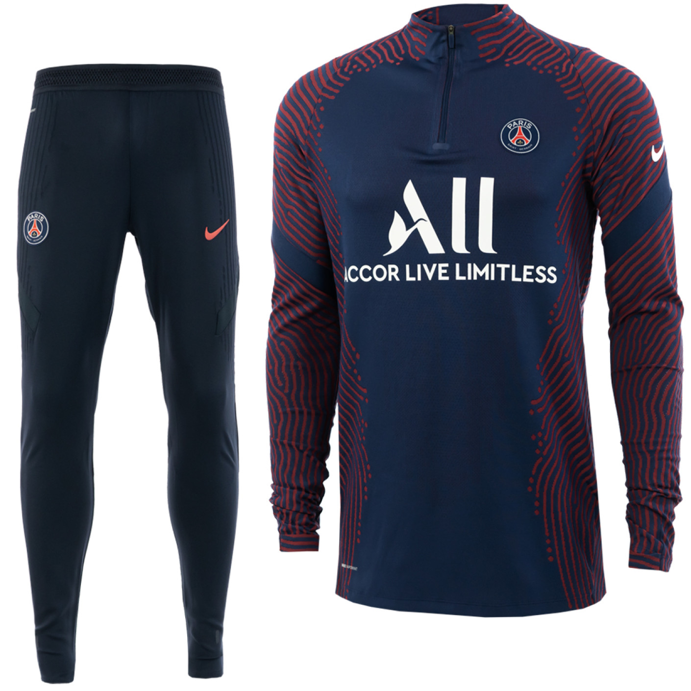 Nike Paris Saint Germain Strike VaporKnit Trainingspak 2020-2021 Donkerblauw