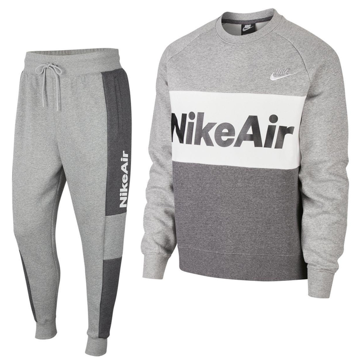 Nike AIR Crew Trainingspak Grijs Wit