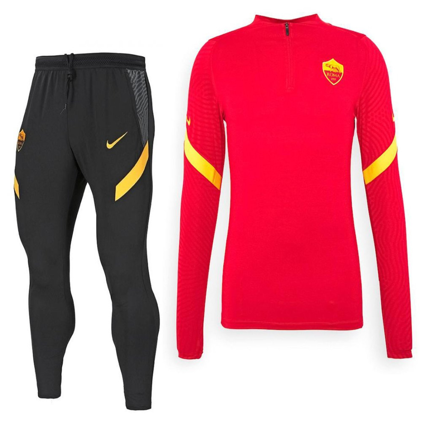 Nike AS Roma Dry Strike Trainingspak 2020-2021 Kids Rood Zwart