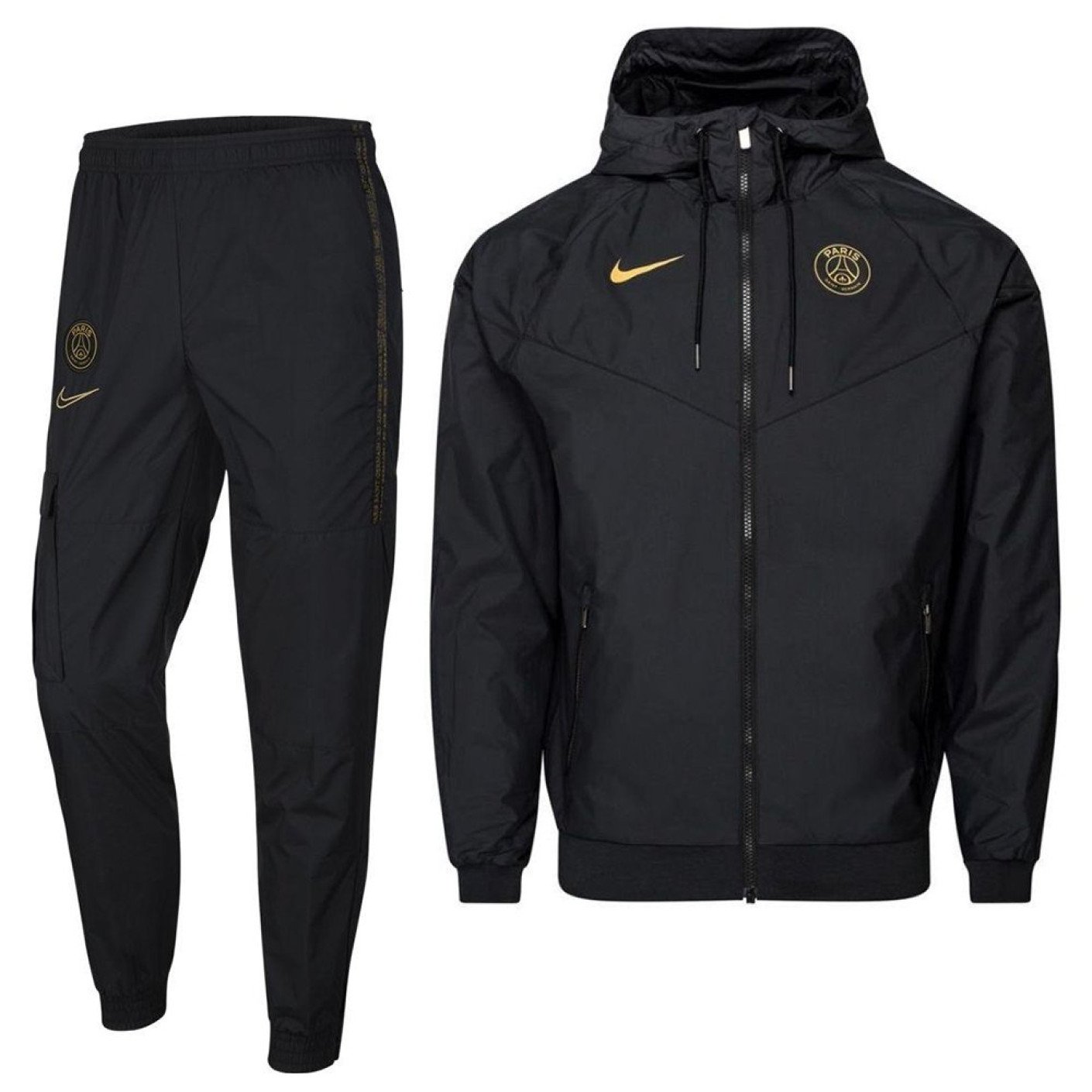 Nike Paris Saint Germain Authentic Windrunner Trainingspak 2020-2021 Zwart Goud