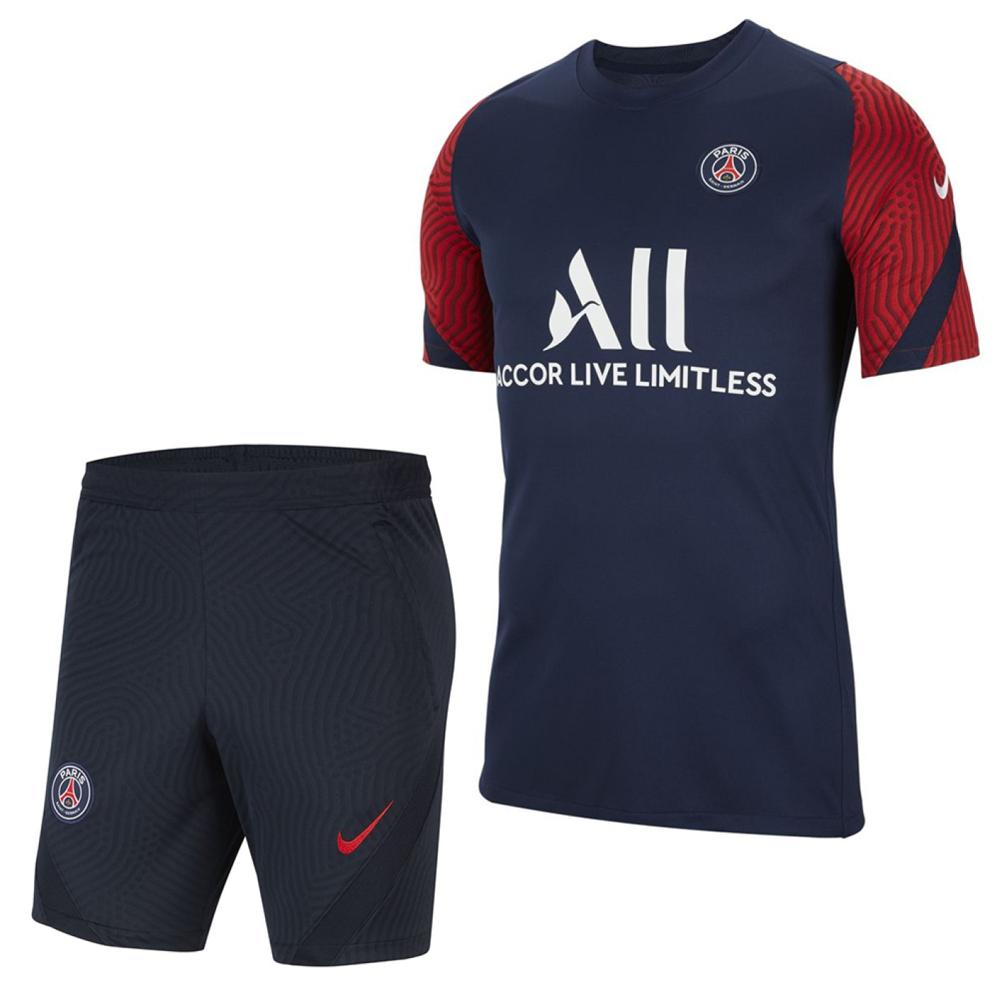 Nike Paris Saint Germain Strike Trainingsset 2020-2021 Blauw Rood