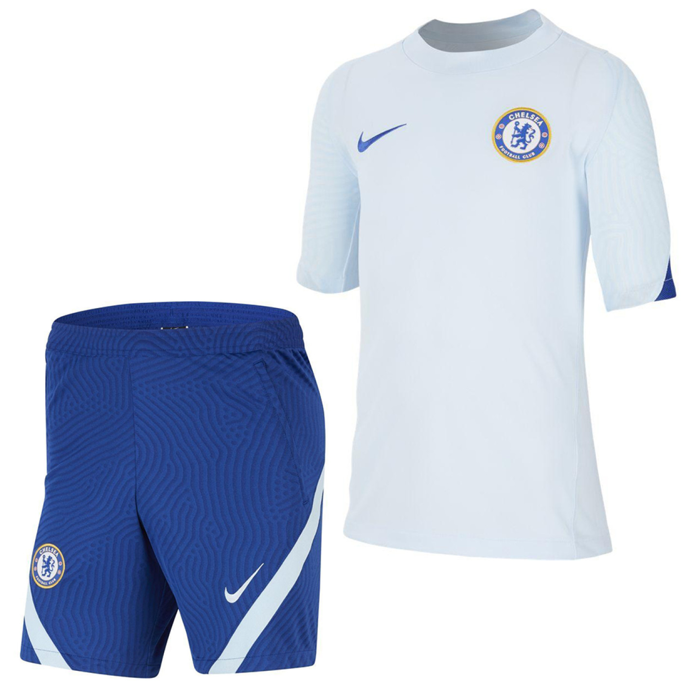 Nike Chelsea Dry Strike Trainingsset 2020-2021 Kids Cobalt Blauw
