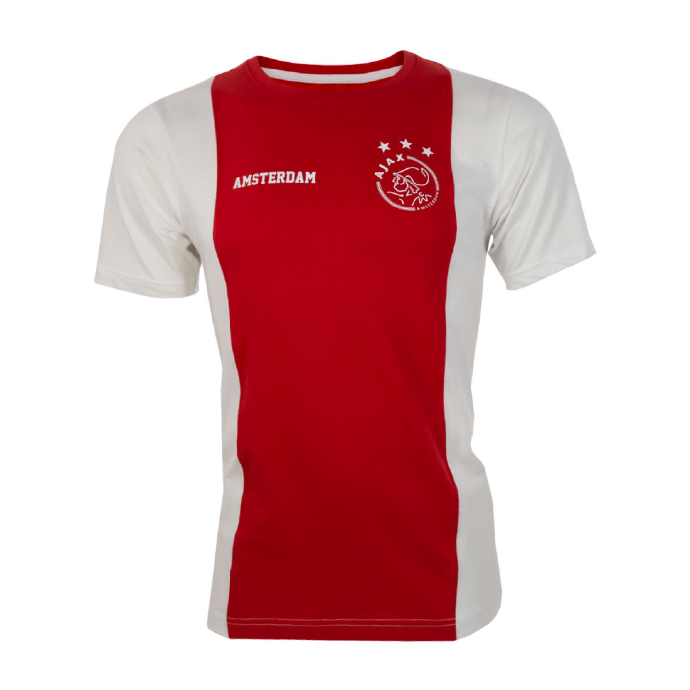 Ajax T-shirt Wedstrijd Wit Rood Wit