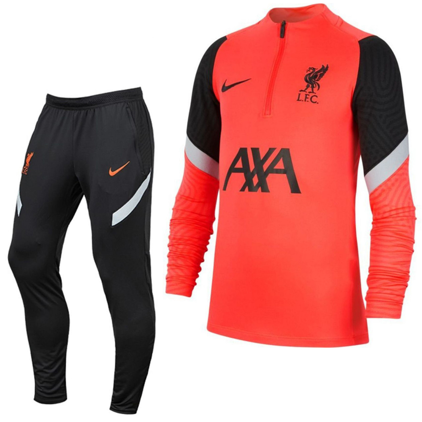 Nike Liverpool Dry Strike Trainingspak CL 2020-2021 Rood Zwart