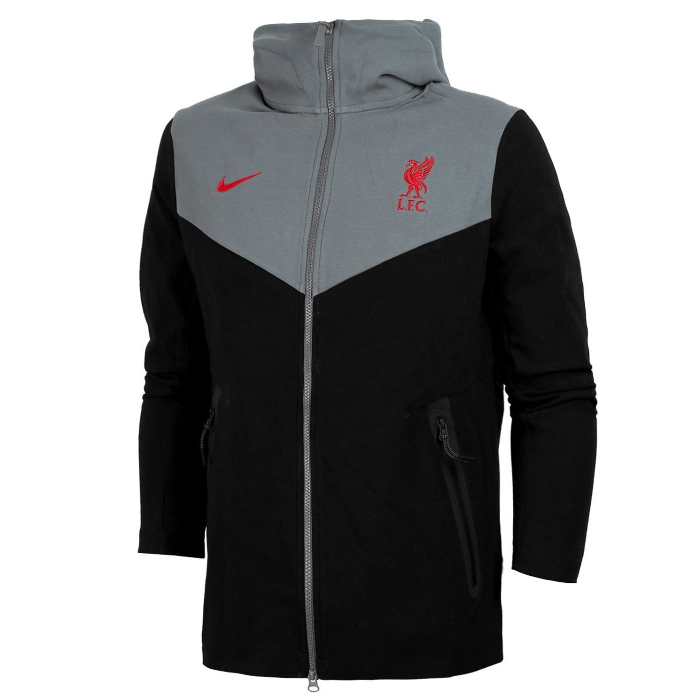 Nike Liverpool FC Tech Fleece Pack Hoodie FZ 2020-2021 Zwart Grijs