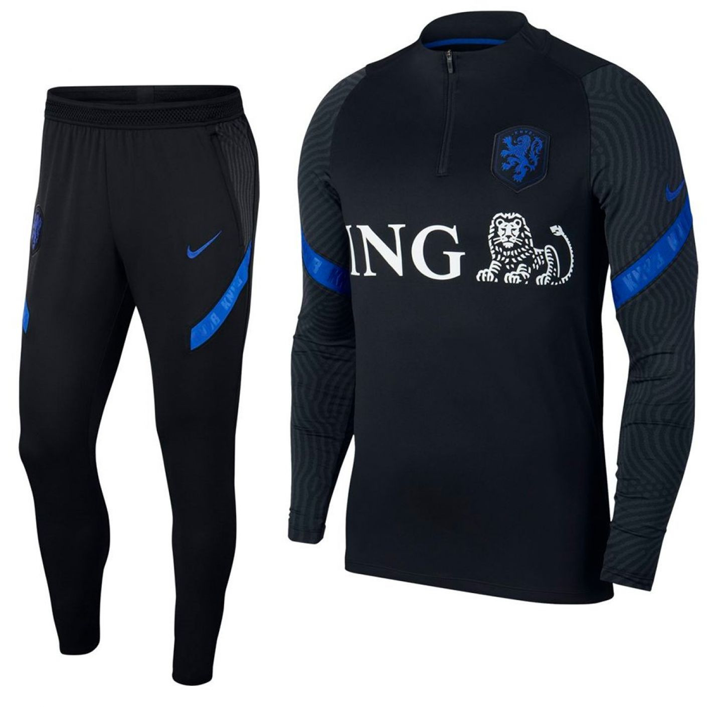 Worden Uitleg Chemicaliën Nike Nederland Dry Strike Trainingspak 2020-2022 Zwart Blauw