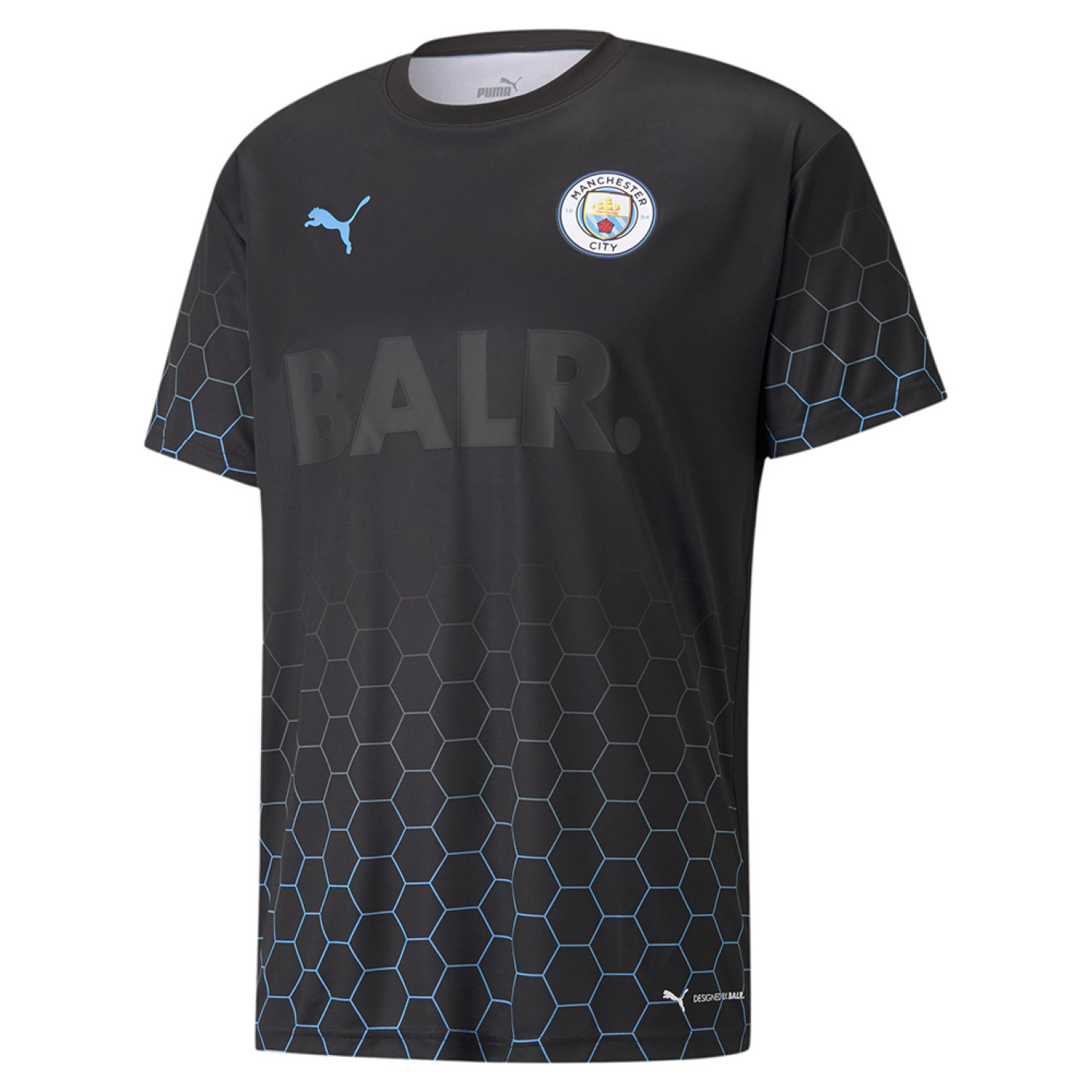 PUMA Manchester City x BALR Signature Shirt Zwart Lichtblauw