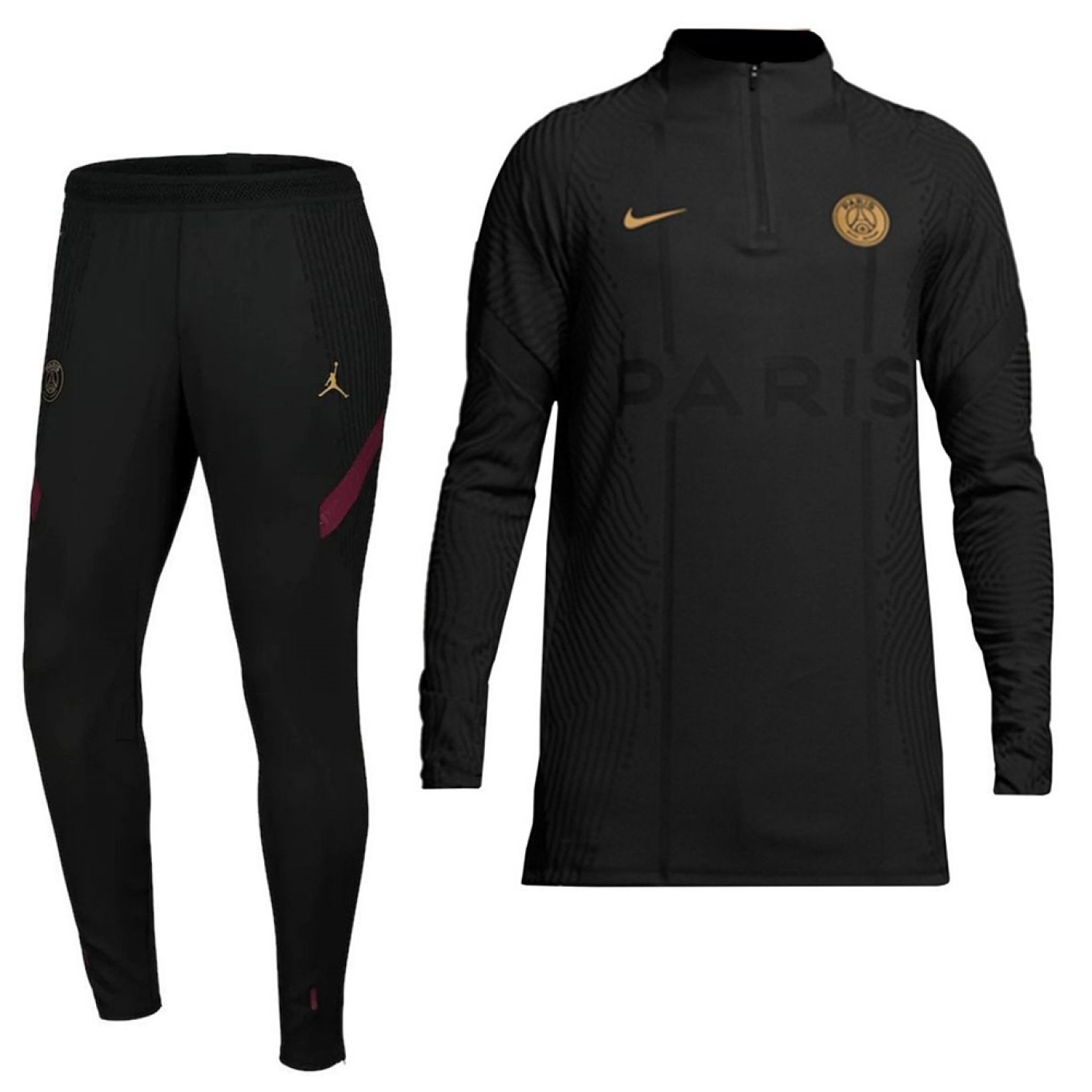 Nike Paris Saint Germain Strike VaporKnit Trainingspak 2020-2021 Zwart