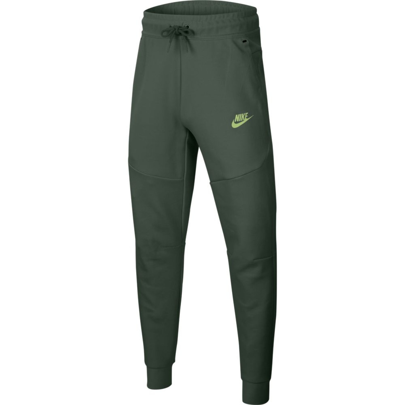 Nike Tech Fleece Jogger Kids Donkergroen Lime Zwart