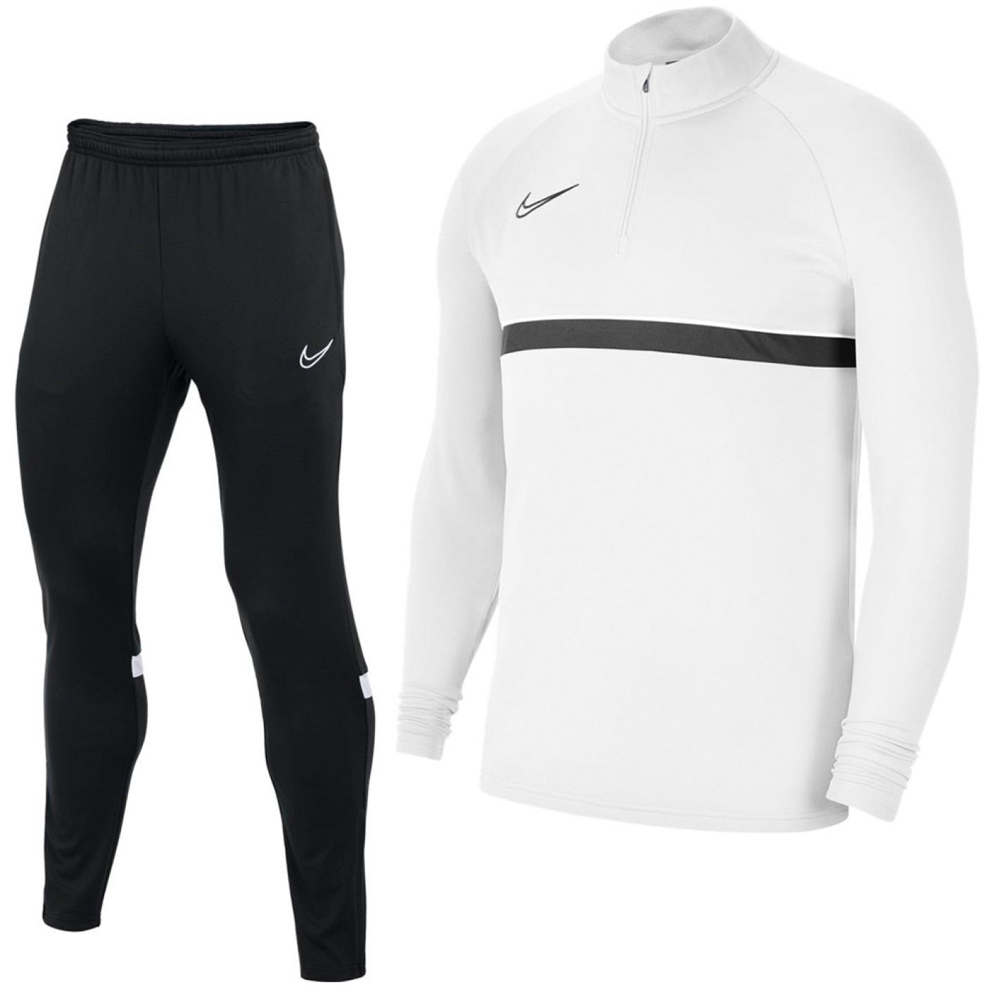 Nike Dri-Fit Academy 21 Trainingspak Wit Zwart