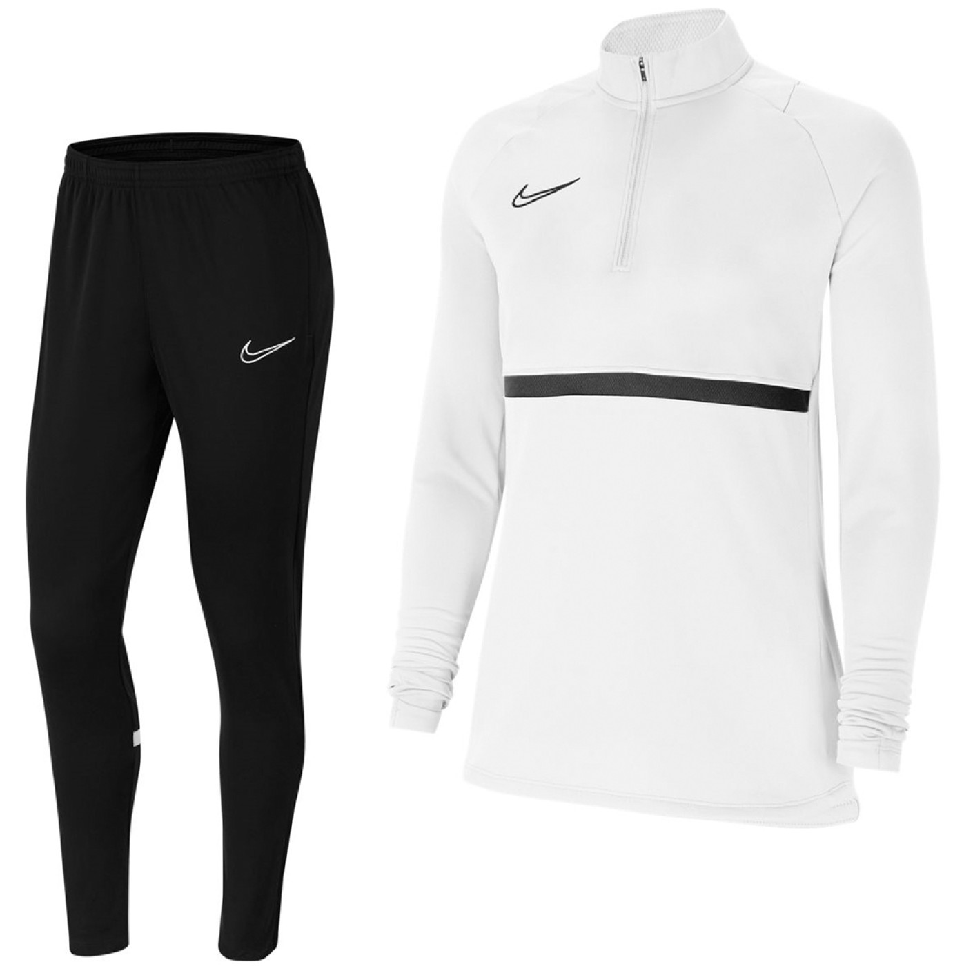 Nike Dri-Fit Academy 21 Trainingspak Dames Wit Zwart