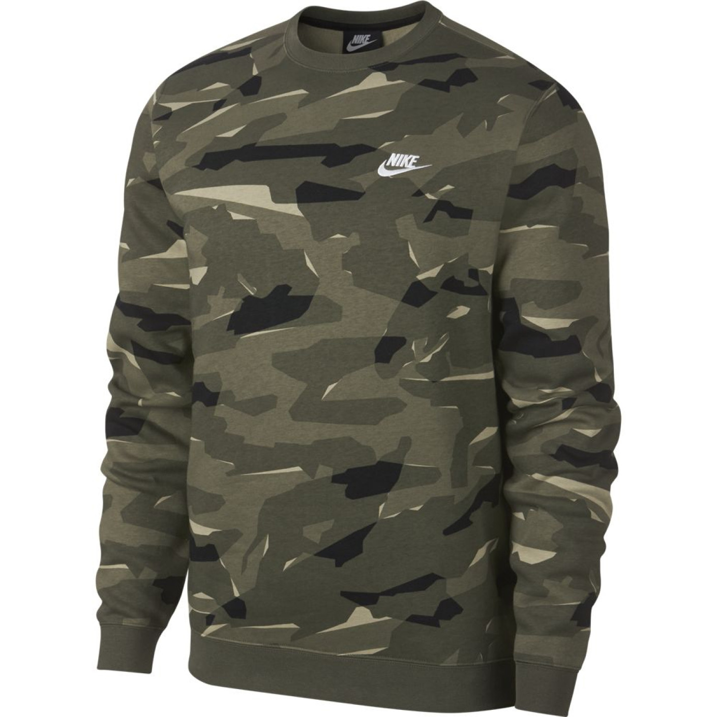 Nike NSW Camo Crew Sweater Groen