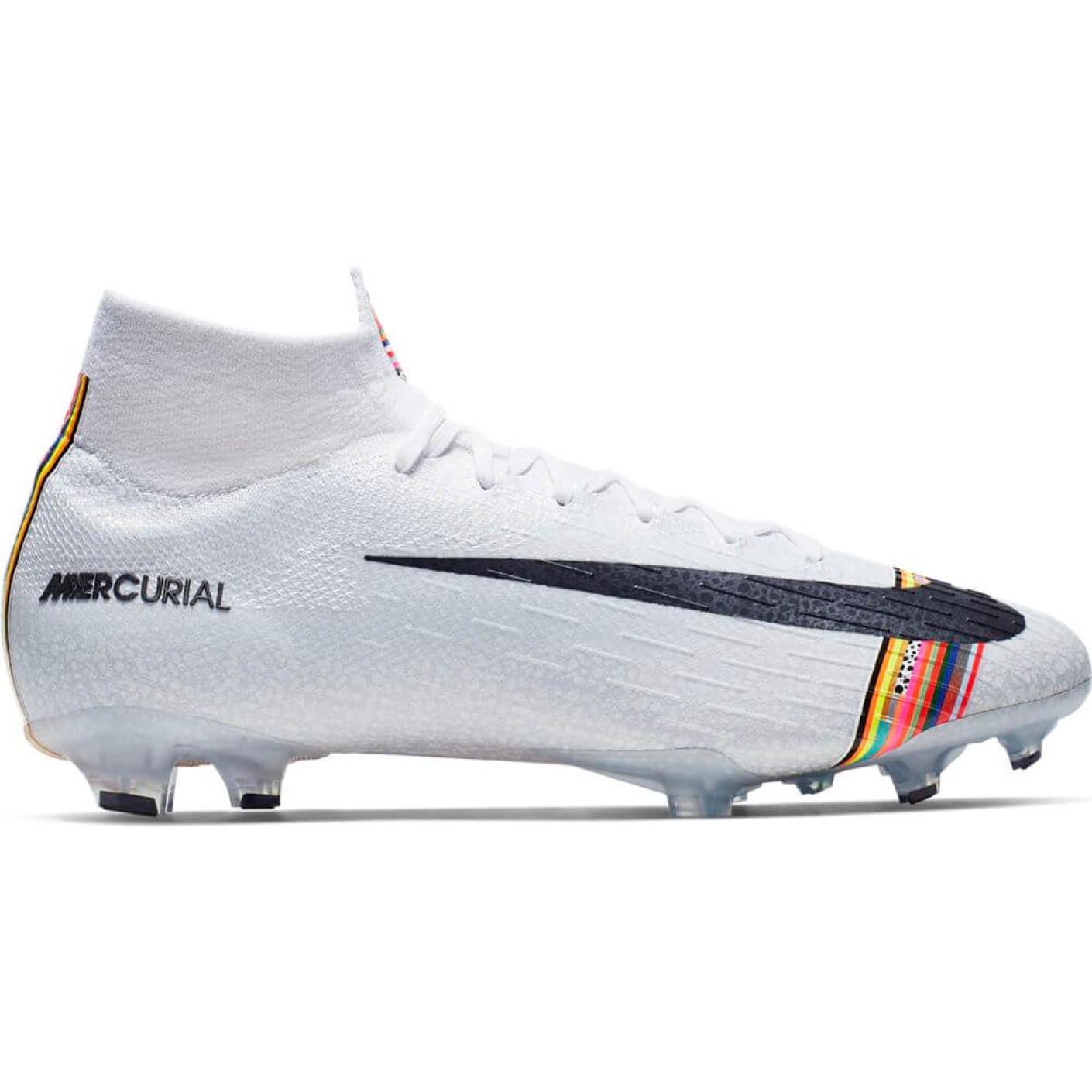Nike Mercurial Superfly 6 ELITE FG Voetbalschoenen Wit Zwart Platinum