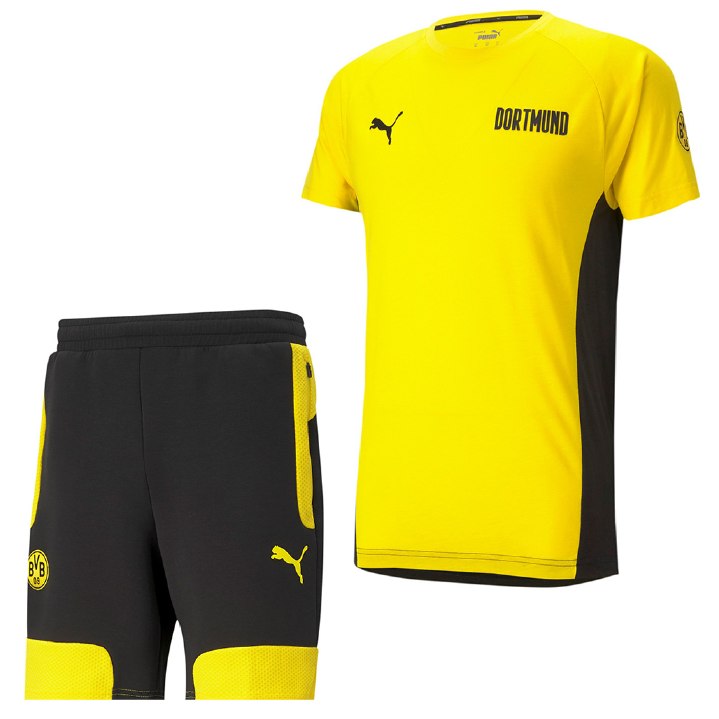 PUMA Borussia Dortmund Evostripe Trainingsset 2021 Geel Zwart