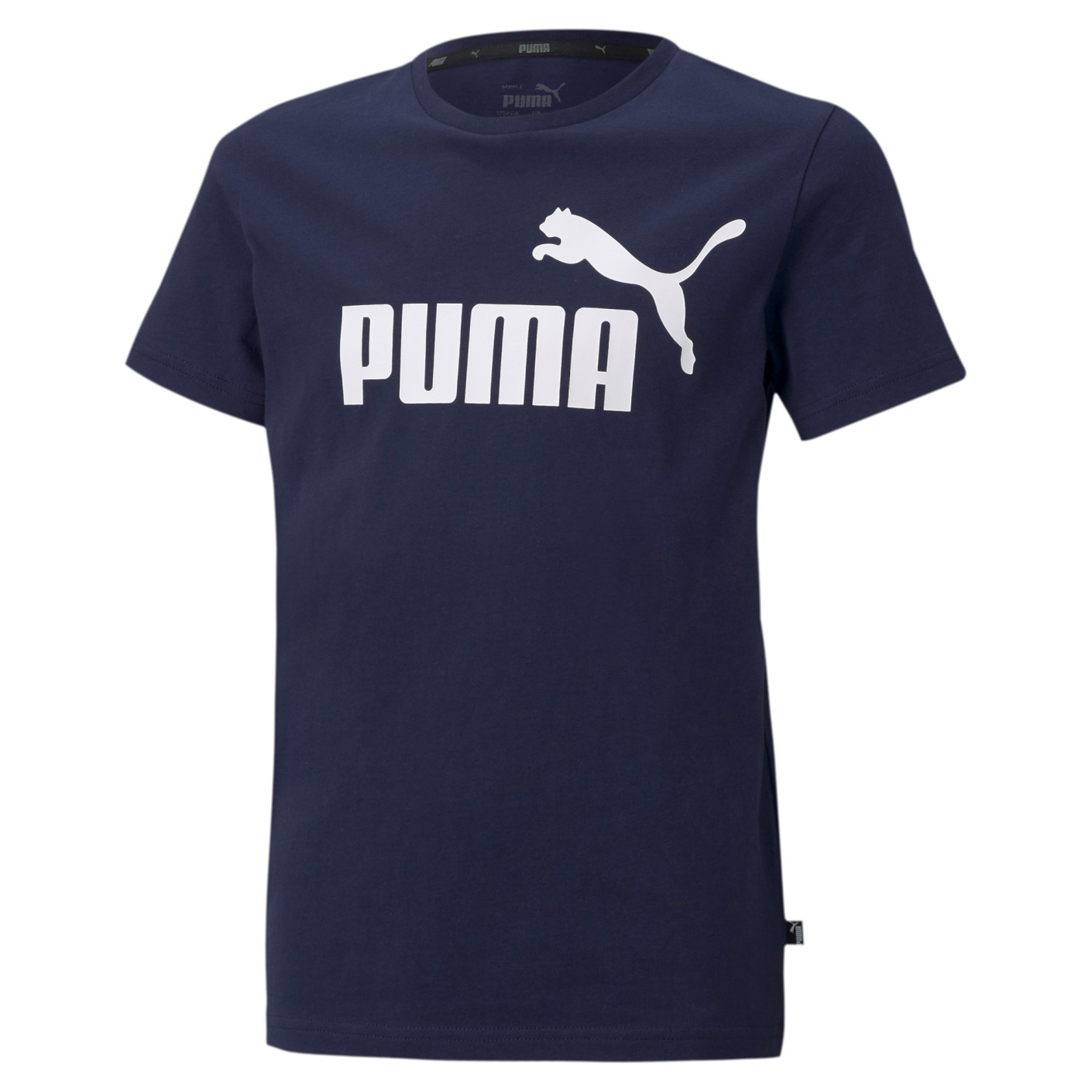 PUMA Essential Logo T-Shirt Kids Donkerblauw