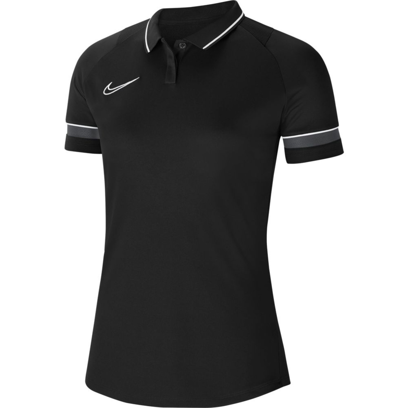 Nike Dri-Fit Academy 21 Polo Dames Zwart Wit Antraciet