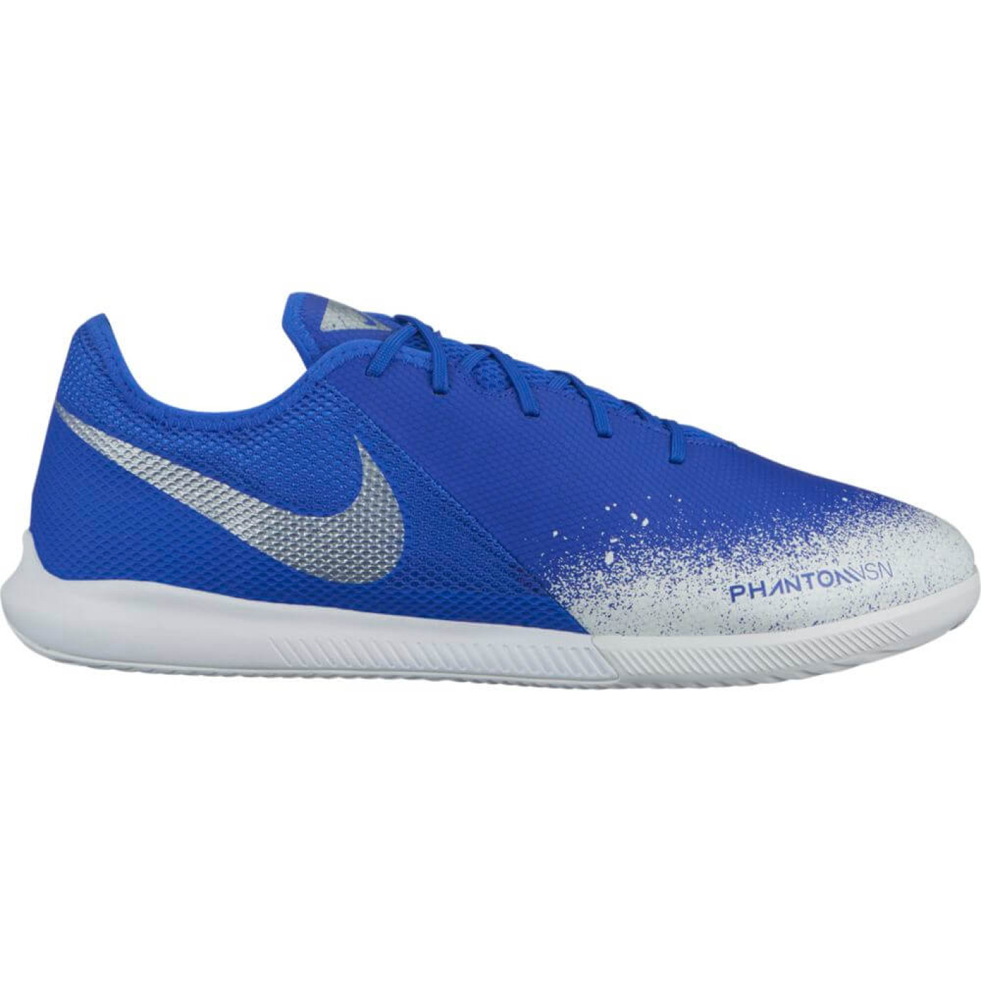 Nike PHANTOM VSN ACADEMY IC Zaalvoetbalschoenen Blauw Zilver Wit