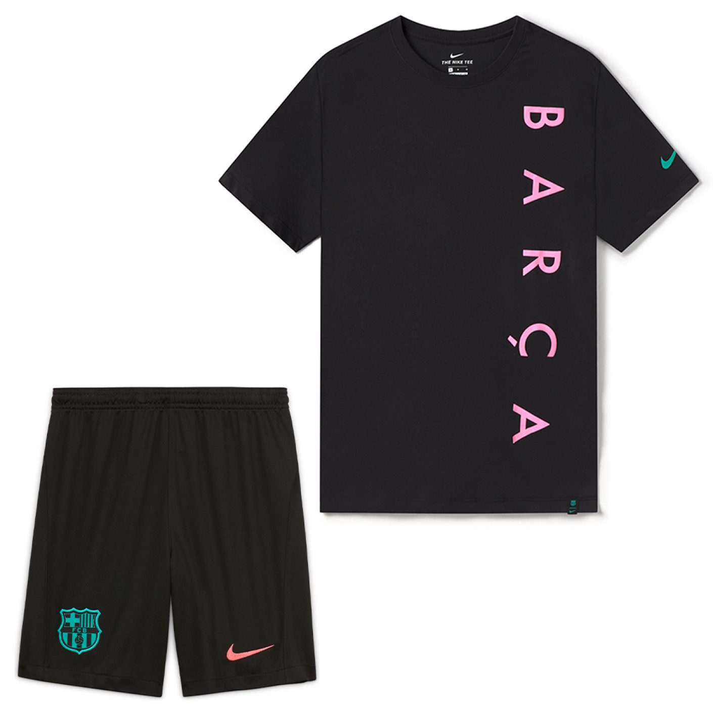 Nike FC Barcelona Zomer-/ Trainingsset Zwart Roze Groen