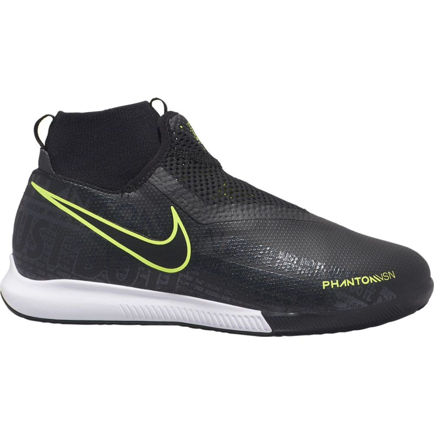 Nike Phantom VSN ACADEMY DF Zaalvoetbalschoenen Kids Zwart Zwart Volt