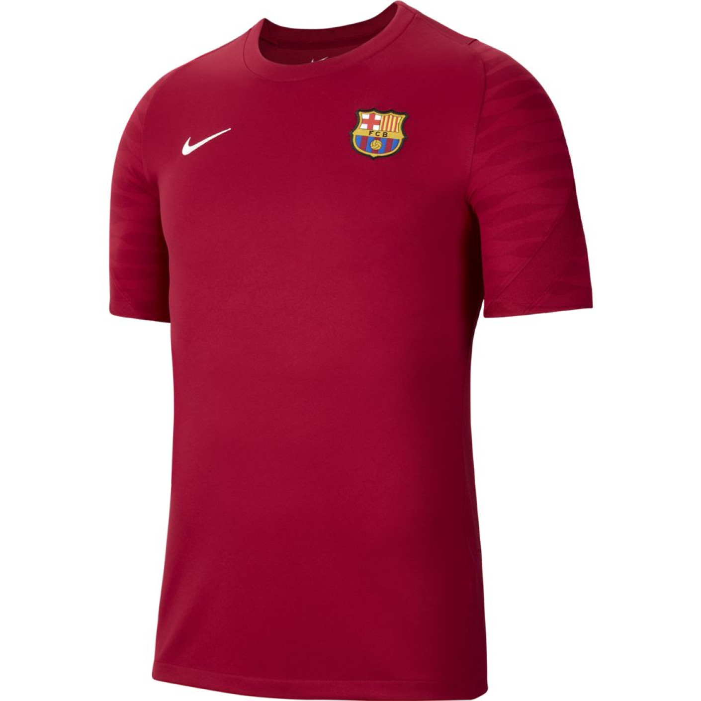 Nike FC Barcelona Strike Trainingsshirt 2021-2022 Bordeauxrood Lichtgrijs