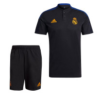 adidas Real Madrid Polo Trainingsset 2021-2022 Zwart