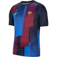 Nike FC Barcelona Trainingsshirt Pre-Match 2021-2022 Kids Blauw Donkerblauw Lichtgrijs