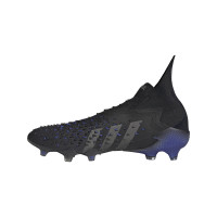 adidas Predator Freak+ Gras Voetbalschoenen (FG) Zwart Donkergrijs Blauw