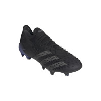 adidas Predator Freak.1 Low Gras Voetbalschoenen (FG) Zwart Donkergrijs Blauw