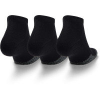 Under Armour HeatGear Low Cut Sportsokken 3-Pack Zwart Grijs