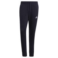 adidas Essentials Fleece Tapered Cuff 3-Stripes Broek Blauw