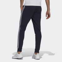 adidas Essentials Fleece Tapered Cuff 3-Stripes Broek Blauw
